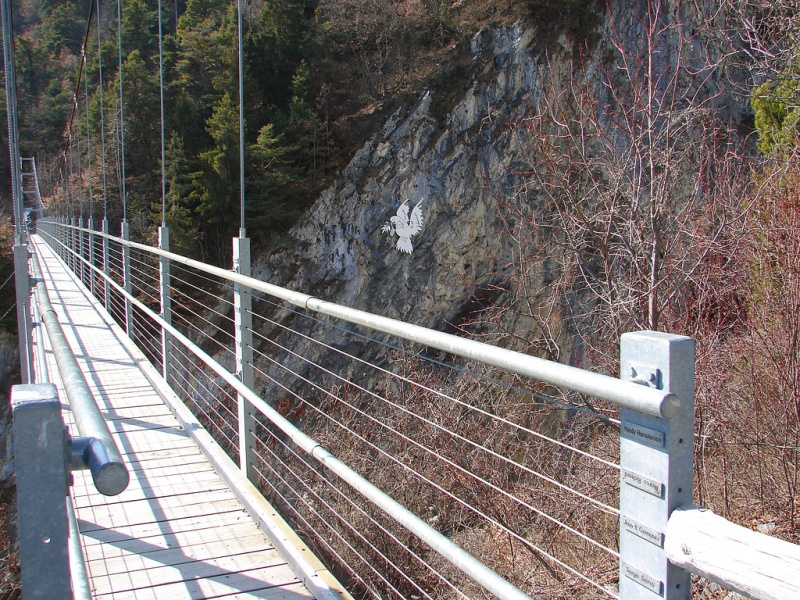 Passerelle Farinet Saillon, Valais